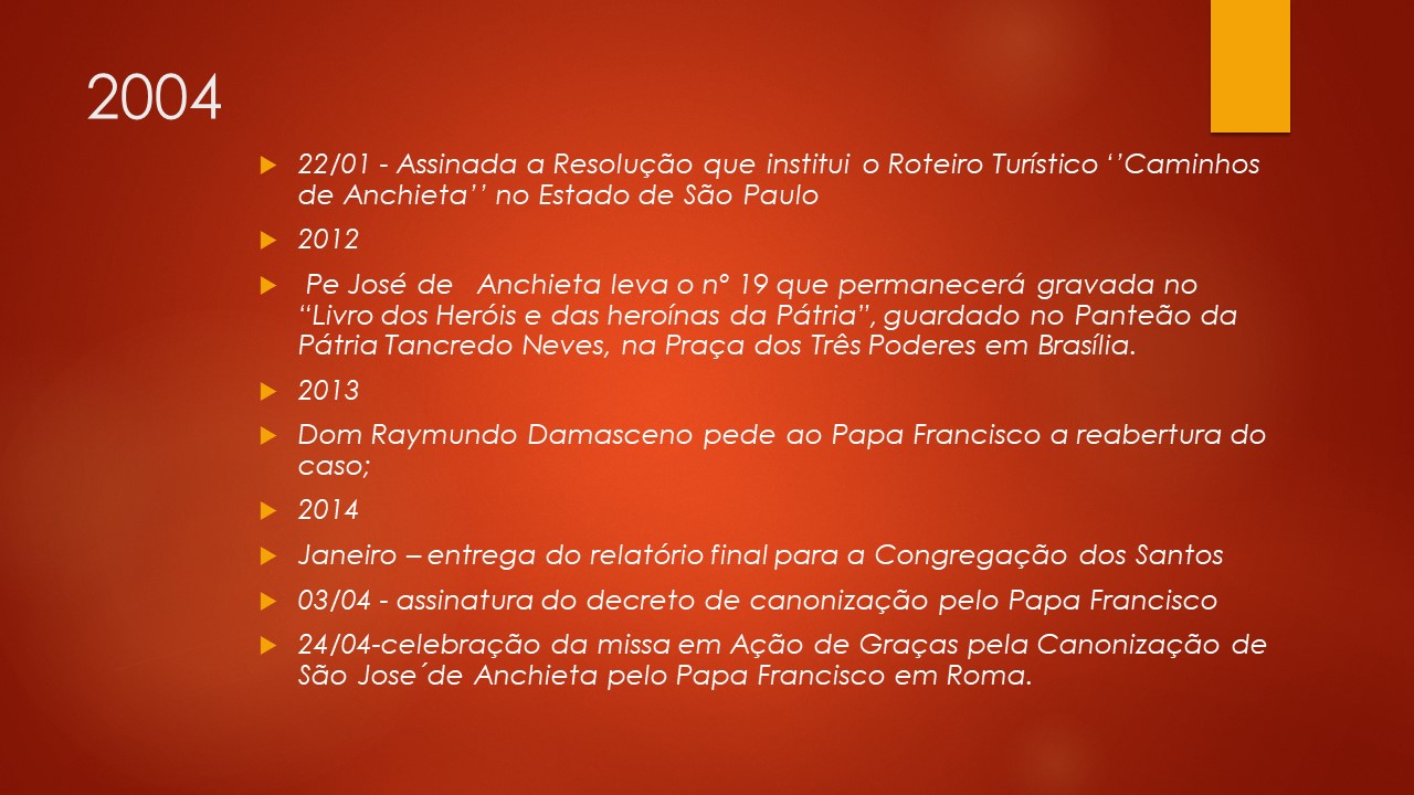 Slide 33 — Vida de São José de Anchieta