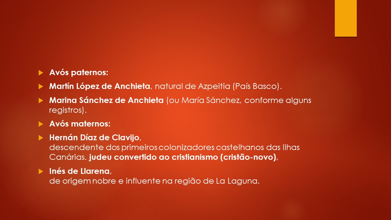 Slide 6 — Vida de São José de Anchieta