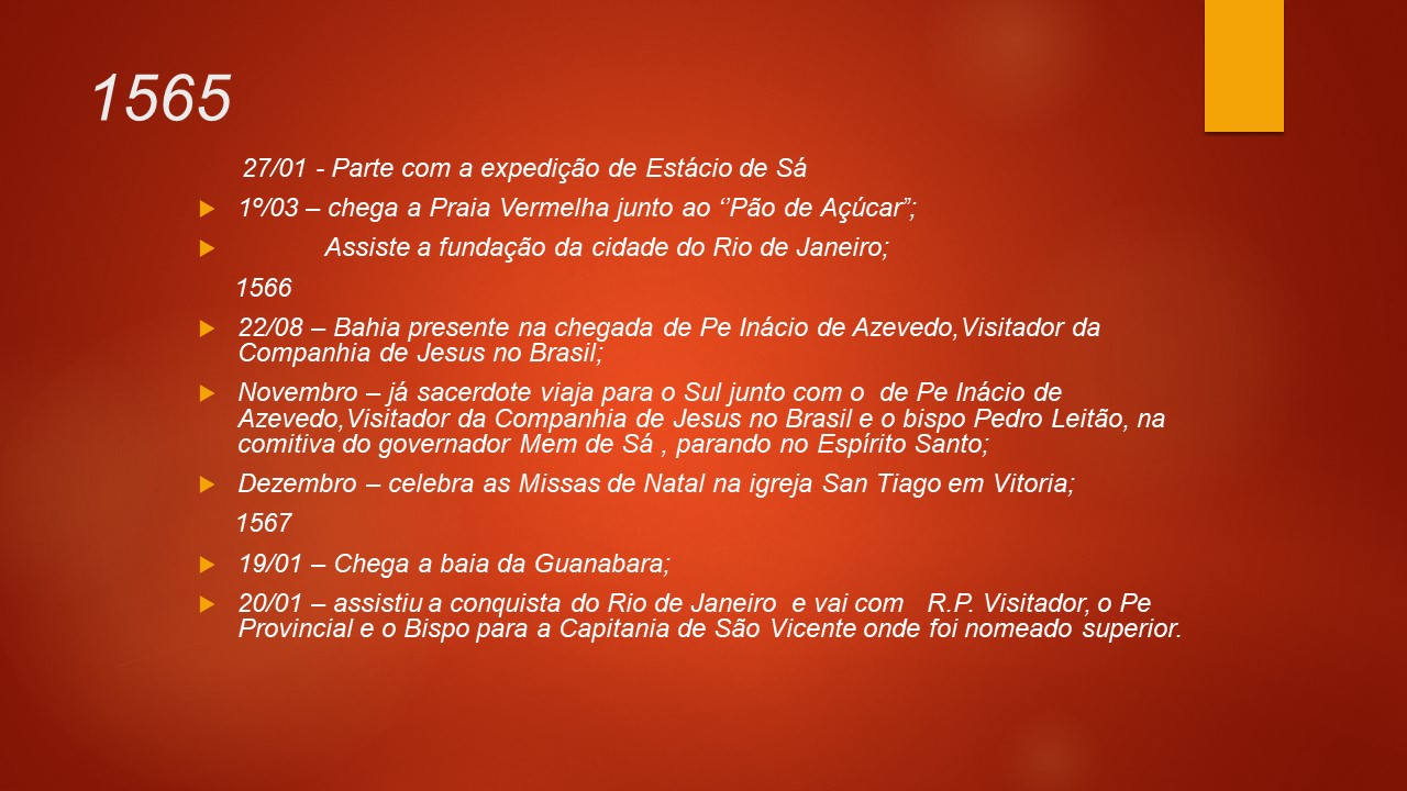 Slide 26 — Vida de São José de Anchieta
