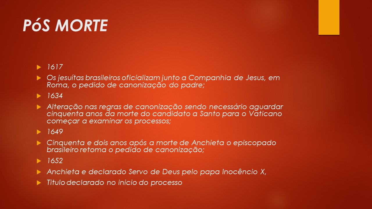 Slide 30 — Vida de São José de Anchieta